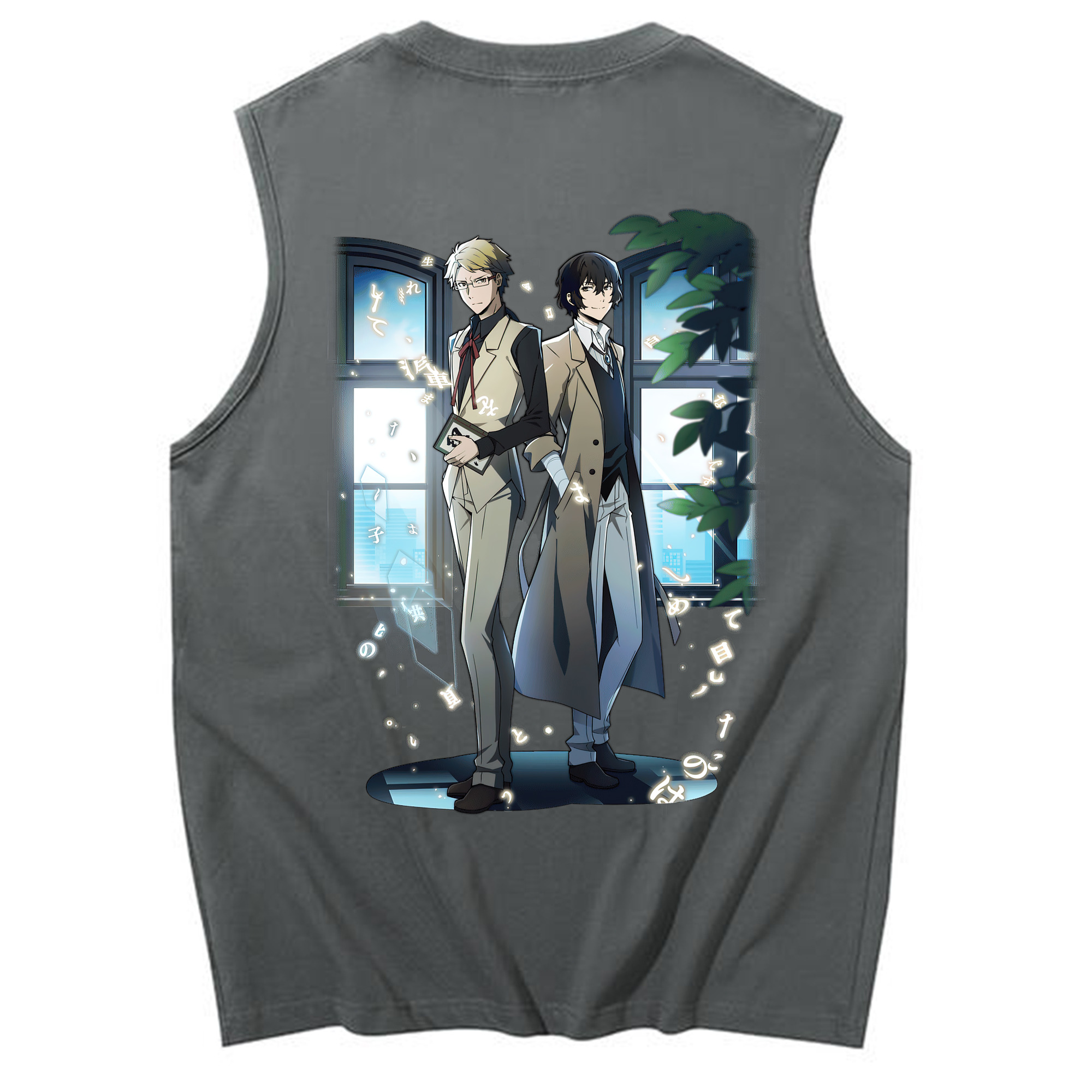 （画像用） 文豪ストレイドッグス Bungo Stray Dogs コットン100％タンクトップ（背面プリント）